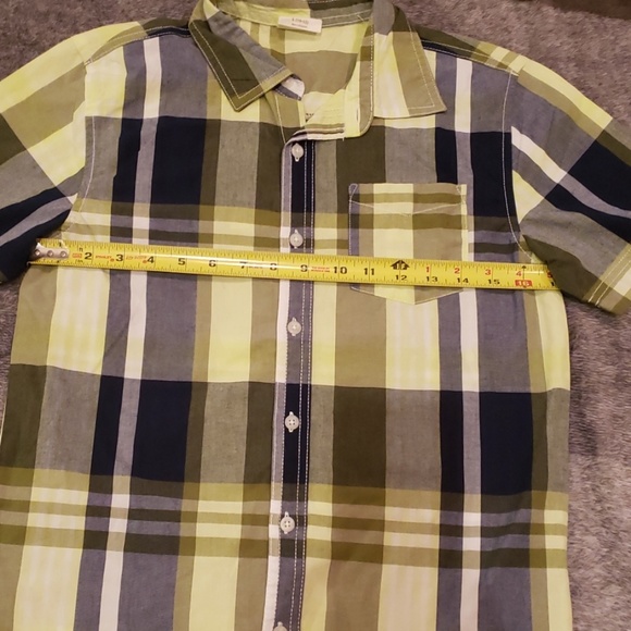 Crazy 8 blue and yellow button down short sleeve - Picture 5 of 5